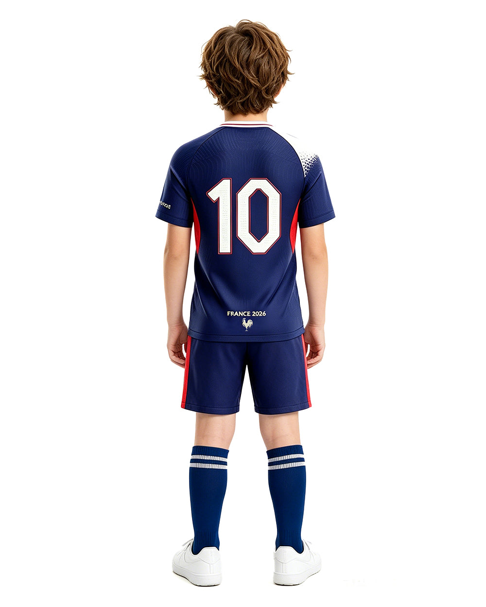 France Soccer Team Jersey Matching Father and Kids Navy Breathable Football Uniform for 2026 Stadium Cheering