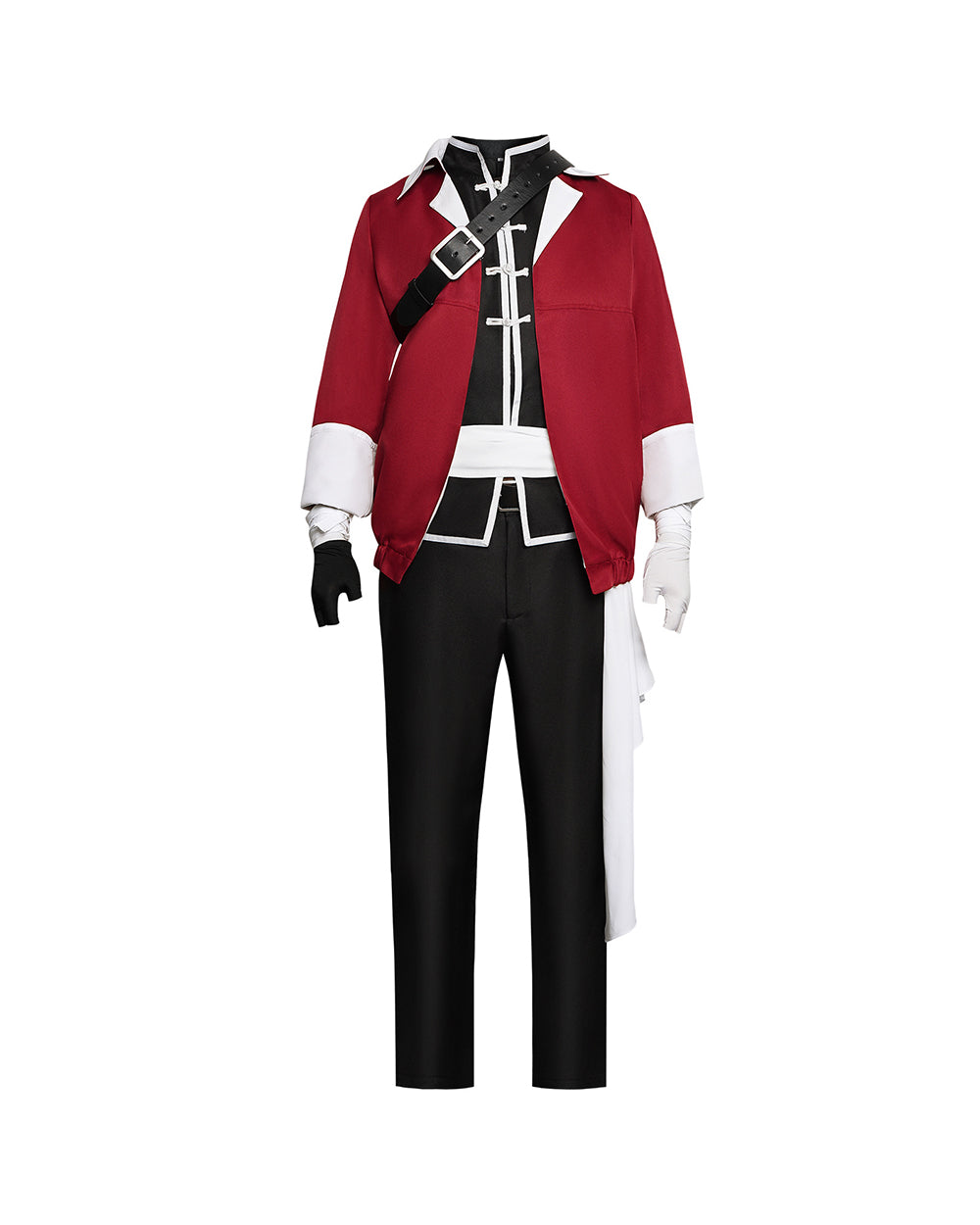 The Warrior Costume Vanguard Red Tops Vest Pants and Accessories for Dress-up Party