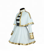 The Slayer Costume White-Haired Elf Ears Cape Mage Dress Complete Set with All Accessories