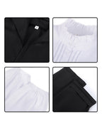 Mage Girl Costume Black Robe and Dress 2pcs Outfit for Cosplay Anime Events