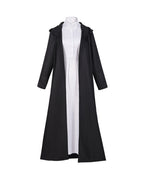Mage Girl Costume Black Robe and Dress 2pcs Outfit for Cosplay Anime Events