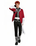 The Warrior Costume Vanguard Red Tops Vest Pants and Accessories for Dress-up Party