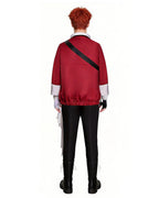 The Warrior Costume Vanguard Red Tops Vest Pants and Accessories for Dress-up Party
