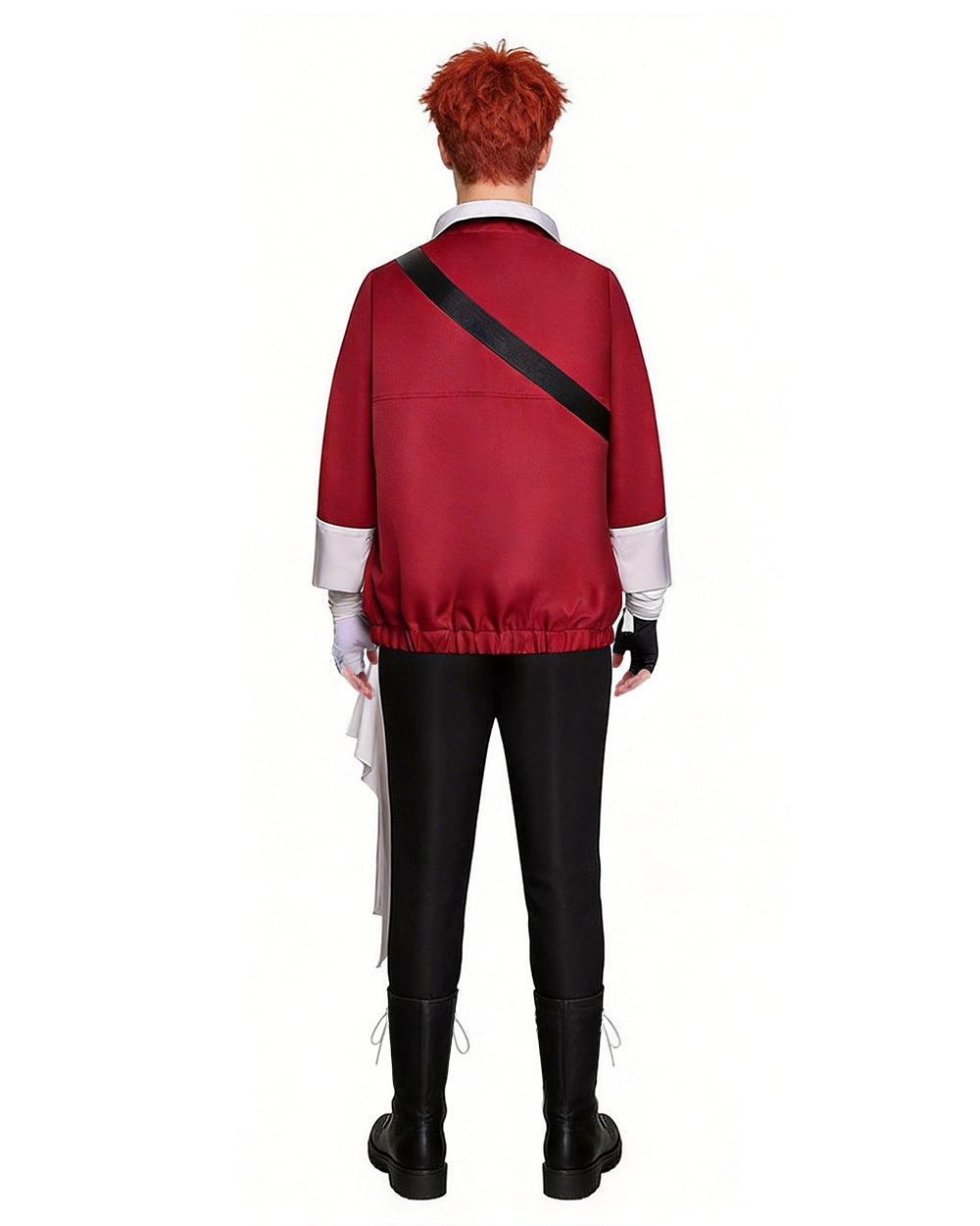 The Warrior Costume Vanguard Red Tops Vest Pants and Accessories for Dress-up Party