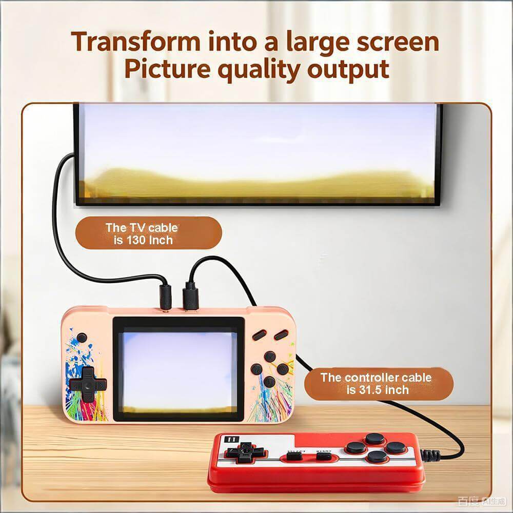G3 Retro Handheld Game Console TV Output Two-Player Game Console with 800+ Classic Games for Gaming Players