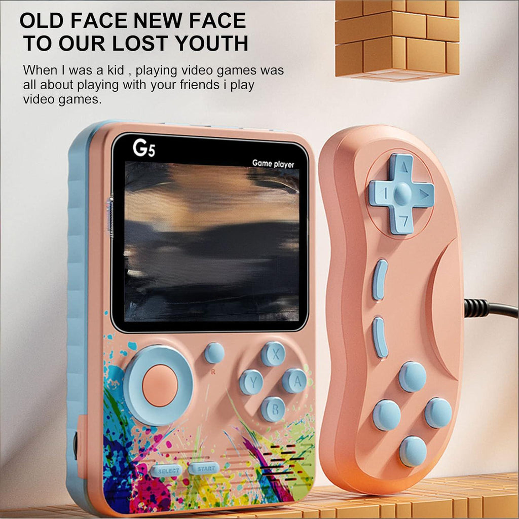 G5 Portable Retro Handheld Game Console with 500 Classic Games Support 2-Player Mode For Teens and Adults