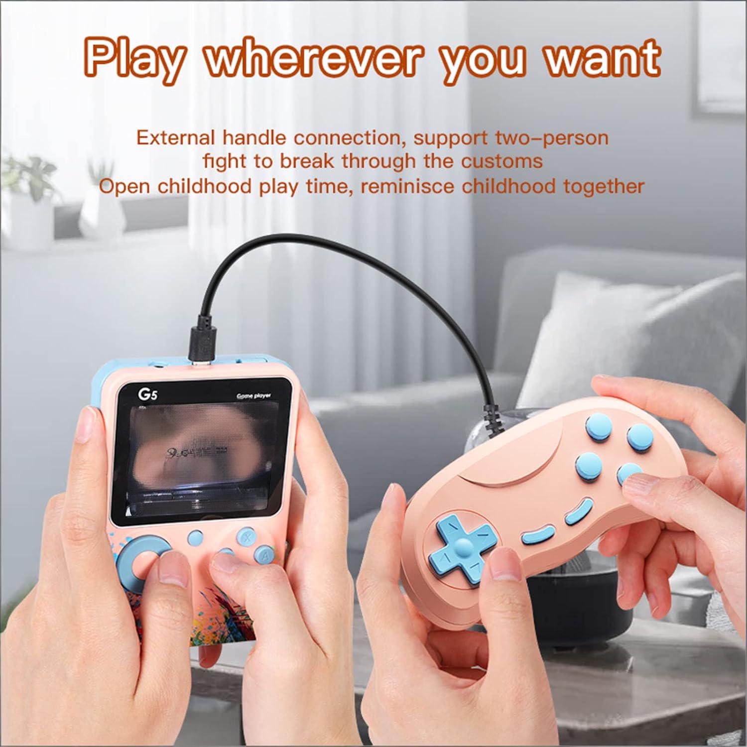 G5 Portable Retro Handheld Game Console with 500 Classic Games Support 2-Player Mode For Teens and Adults