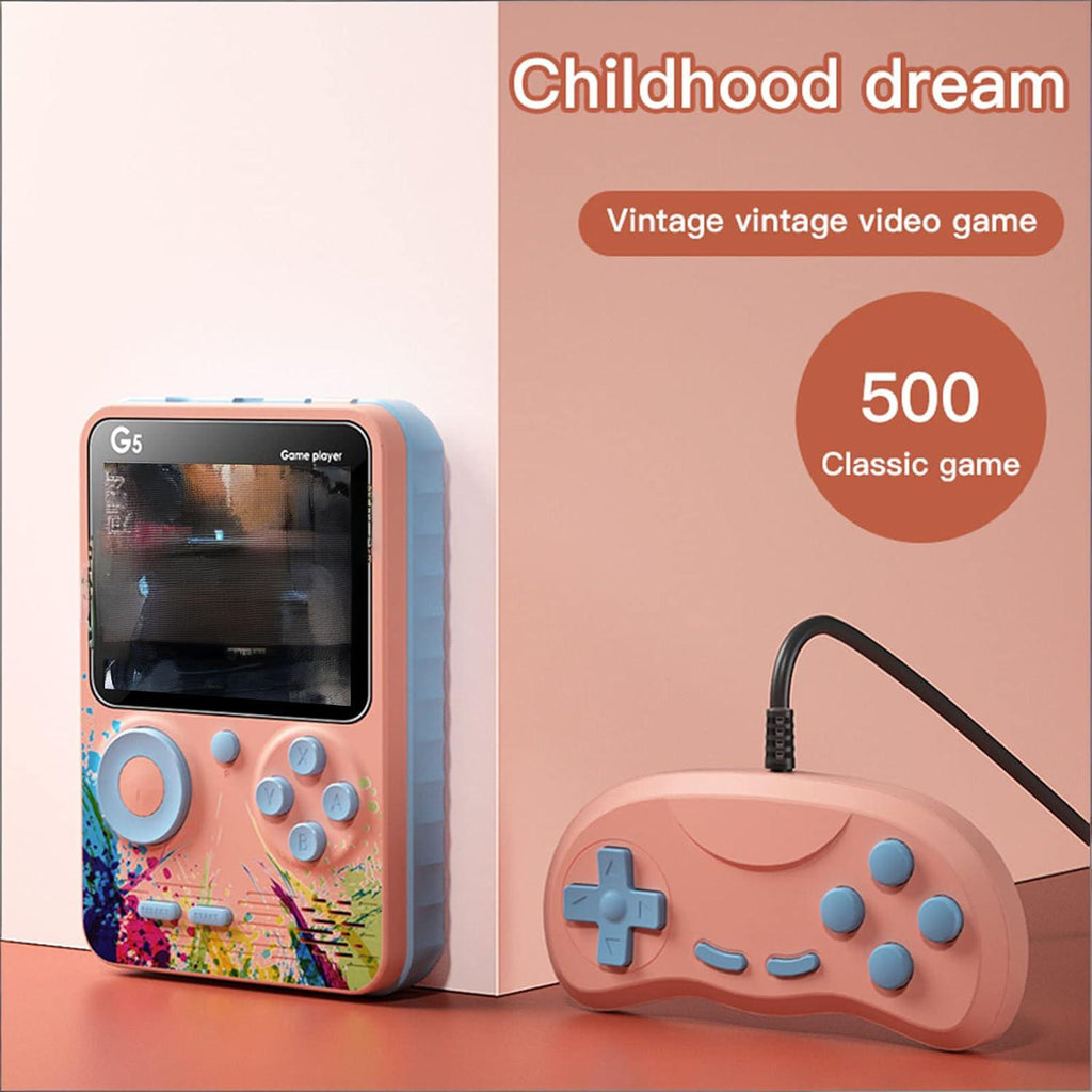 G5 Portable Retro Handheld Game Console with 500 Classic Games Support 2-Player Mode For Teens and Adults