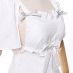 Women Minfilia Costume Game FF14 Ryne White Dress Cosplay Party Outfit