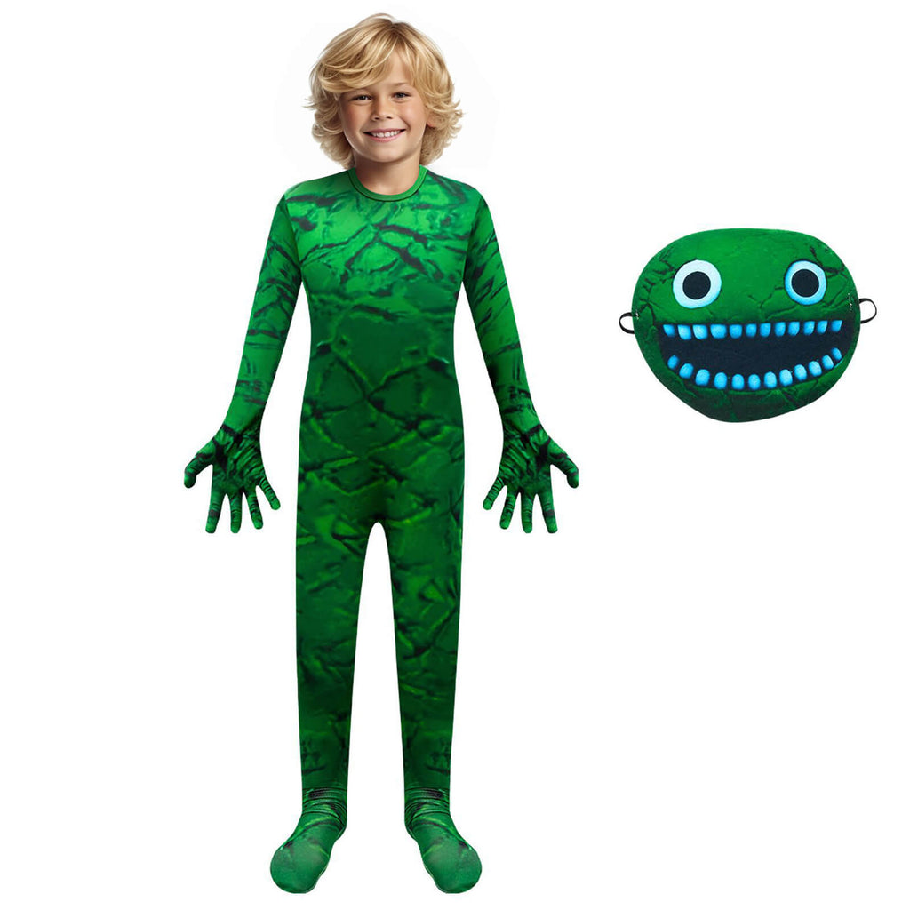 Kids Jumbo Josh Costume 2023 New Game Banban Green Cosplay Outfit Jumpsuit Mask 2pcs Set