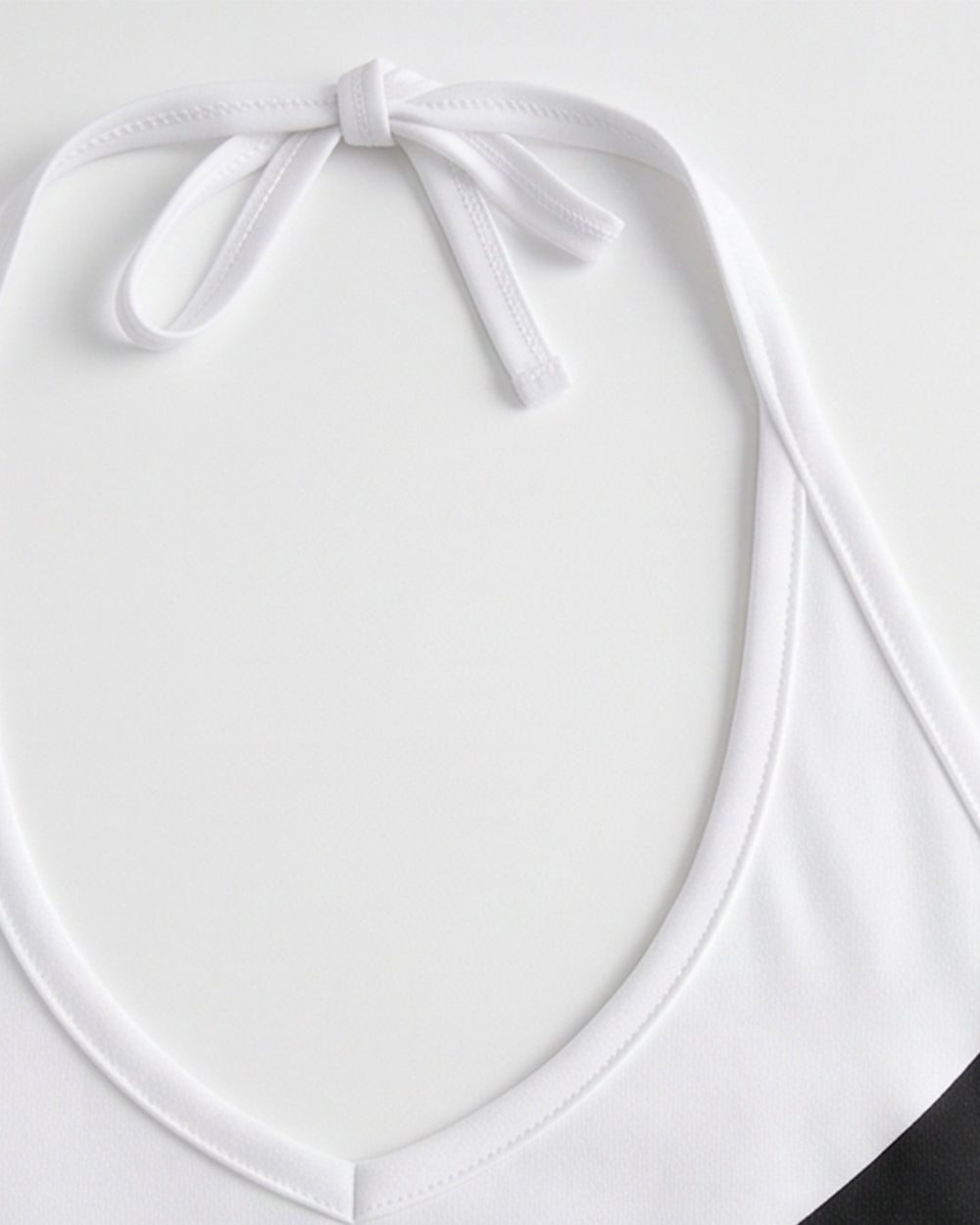 Women German Football Jersey White Halter Neck Backless Crop Top for Stadium Sports Cheering Parties