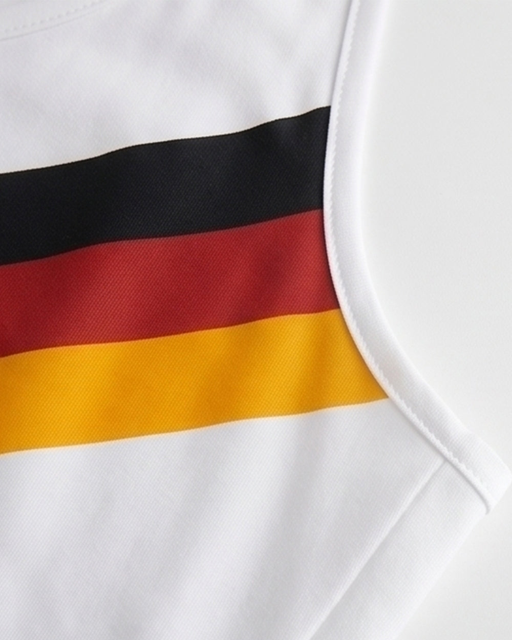 Women German Football Jersey White Halter Neck Backless Crop Top for Stadium Sports Cheering Parties
