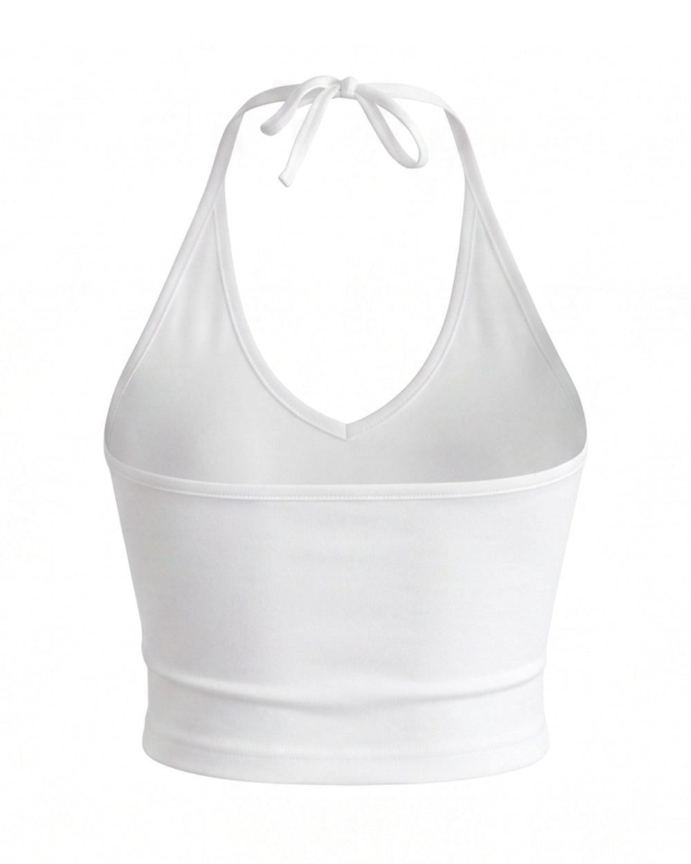 Women German Football Jersey White Halter Neck Backless Crop Top for Stadium Sports Cheering Parties
