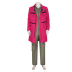 Adult Ghost Hunter Uniform Hot Pink Outer Coat and khaki Jumpsuit Set Halloween Costume