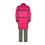 Adult Ghost Hunter Uniform Hot Pink Outer Coat and khaki Jumpsuit Set Halloween Costume
