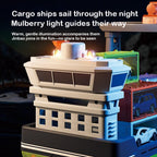 Kids Giant Cargo Ship Set with Container and Alloy Car Ejection Track with Sounds Lights