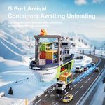 Kids Giant Cargo Ship Set with Container and Alloy Car Ejection Track with Sounds Lights