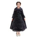 Girls Elphaba Costume Black Wicked Dress and Cape for Dress Up Party