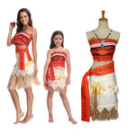 Princess Moana Costume Polynesian Dress Beach Dress Up Cosplay Outfits