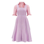 Women Glinda Costume Pink Shirt and Dress 2PCS Suit Glinda Cosplay Outfits