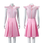 Women Glinda Outfit Pink Tops Skirt and Underwear 3pcs Glinda Dress Suit