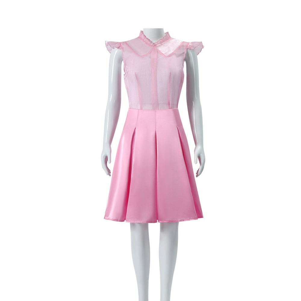 Women Glinda Outfit Pink Tops Skirt and Underwear 3pcs Glinda Dress Suit