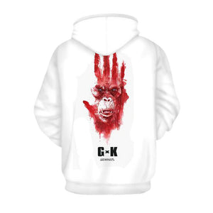 GxK Hoodie Unisex Skar King Pullover Sweatshirt with Plus Size Gorilla Costume for Women Men