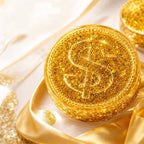 Gold Squishies Maltose Simulated Gold Coins Sparkle Stress Relief Fidget Squishy Toy for Kids 14+ and Adults