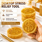 Gold Squishies Maltose Simulated Gold Coins Sparkle Stress Relief Fidget Squishy Toy for Kids 14+ and Adults