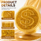 Gold Squishies Maltose Simulated Gold Coins Sparkle Stress Relief Fidget Squishy Toy for Kids 14+ and Adults