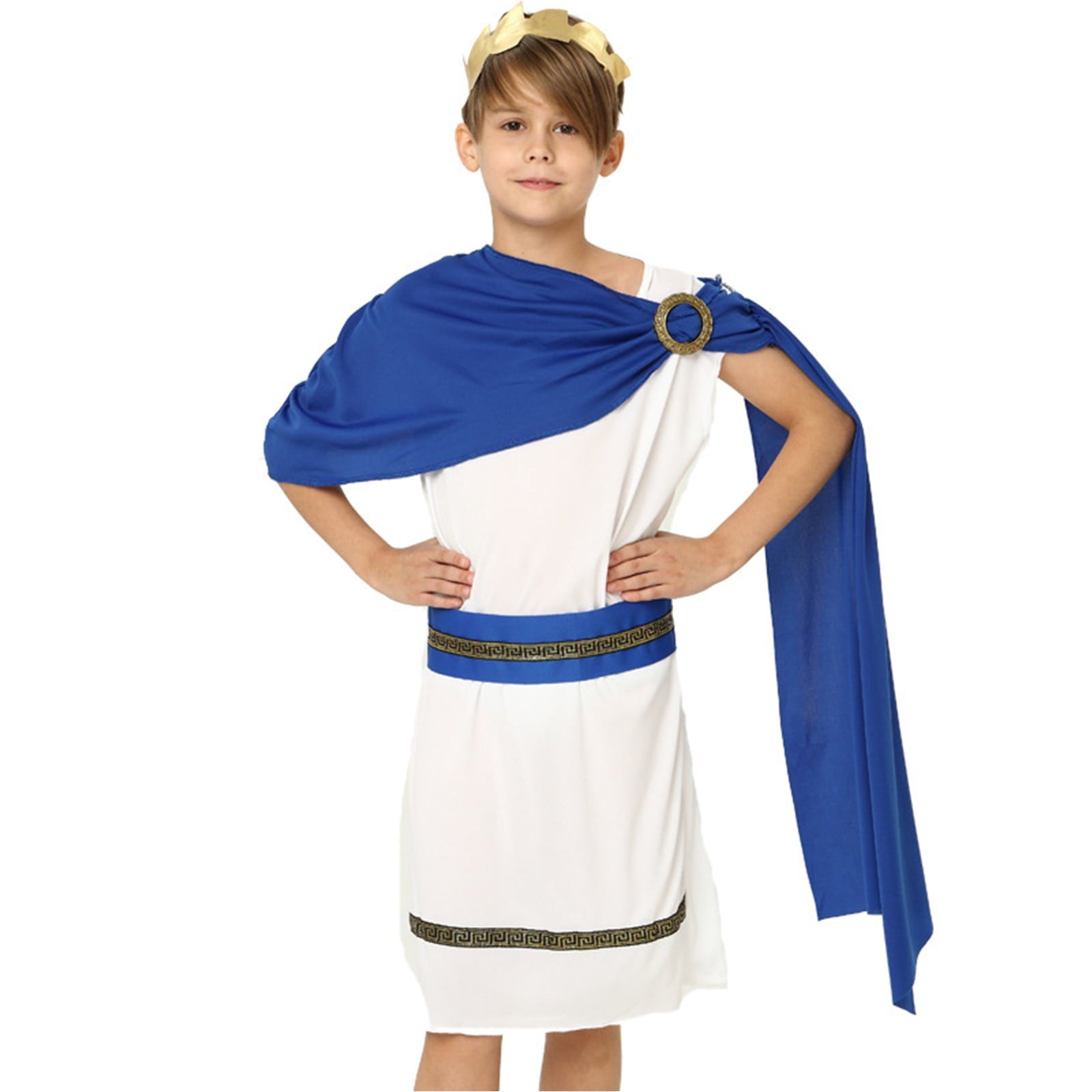Girls Boys Greek Goddess Costume Athena Aphrodite Halloween Cosplay Dress Up Costume
