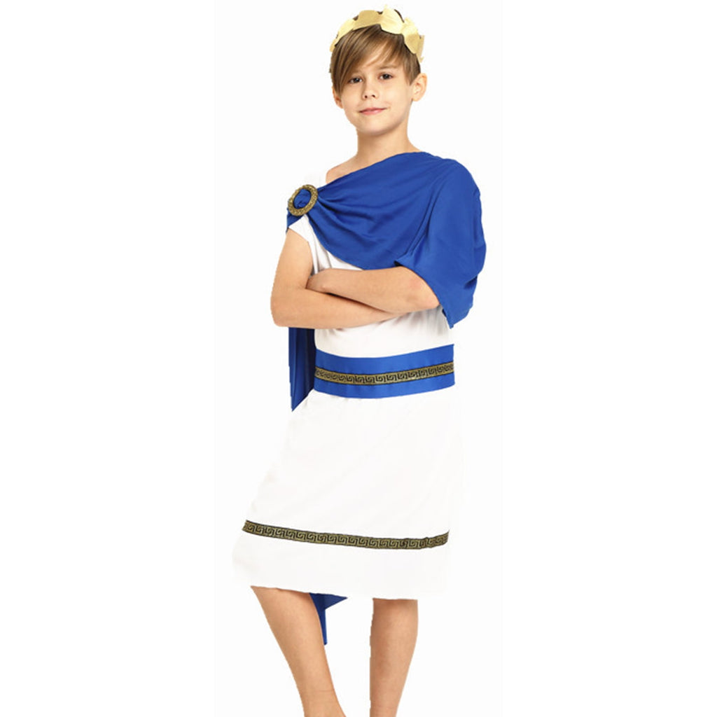Girls Boys Greek Goddess Costume Athena Aphrodite Halloween Cosplay Dress Up Costume