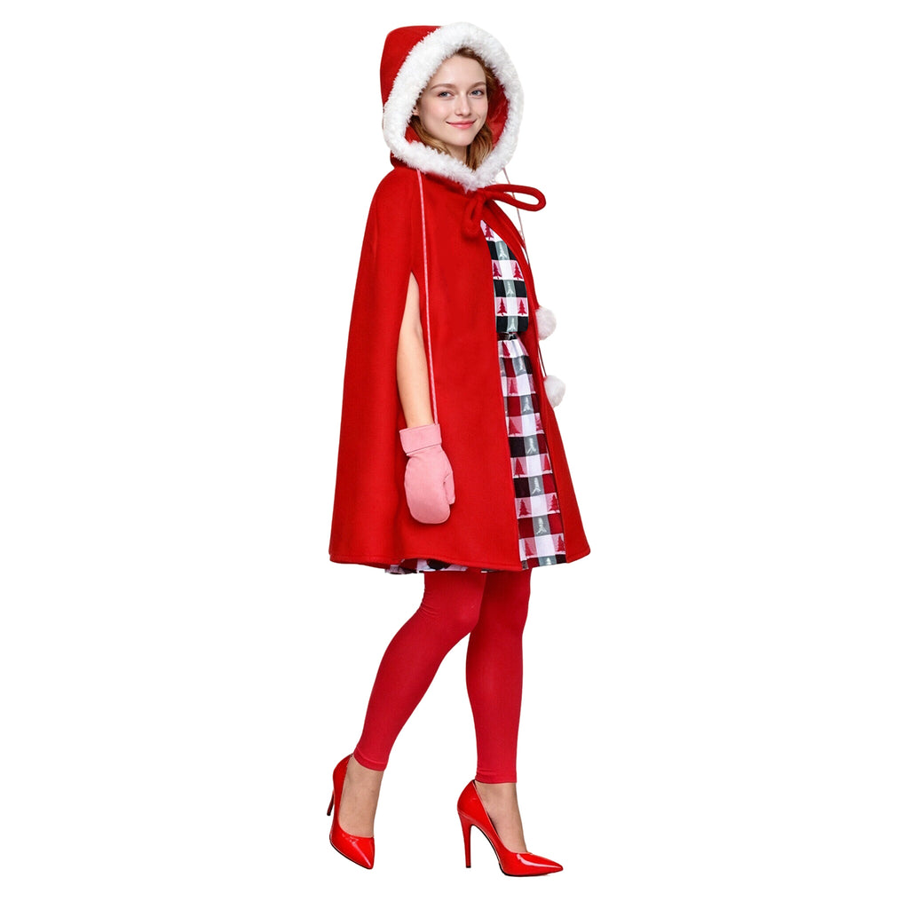 cindy lou who christmas dress Amazon.com: Pigmiss 8PCS Cindy Costume Women Adult Houndstooth Dress with Cindy Wig Cape Halloween Christmas Cosplay Accessories : Clothing, Shoes & Jewelry