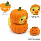 Halloween Cute Pumpkin Duck Ornament Mini Resin Desktop Ornament for Halloween Decoration