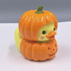 Halloween Cute Pumpkin Duck Ornament Mini Resin Desktop Ornament for Halloween Decoration