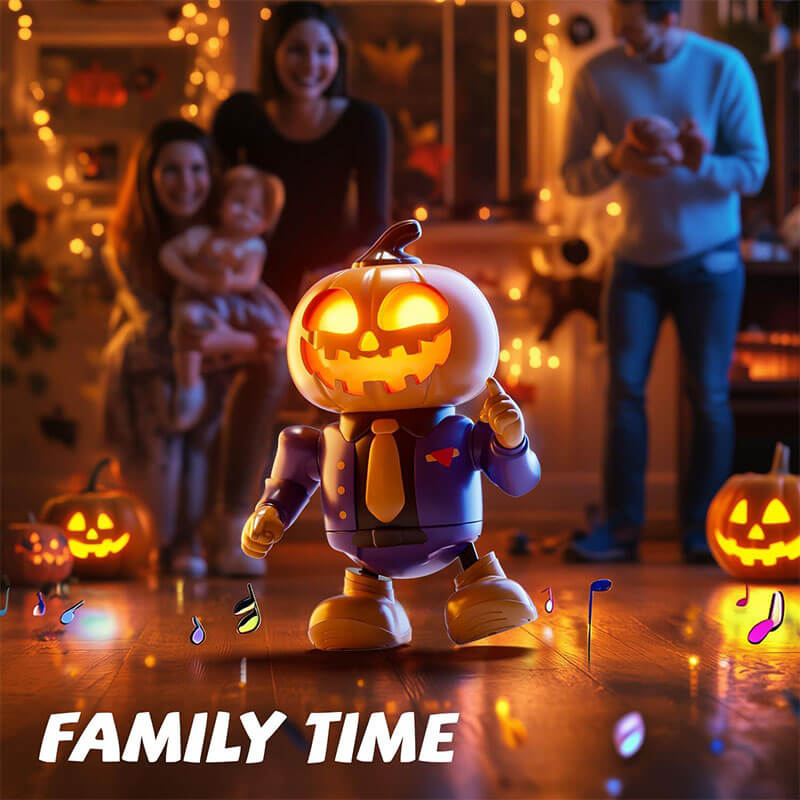 Funny Dancing Robot Kids Skeleton Pumpkin Prank Robot Halloween Gift Toys