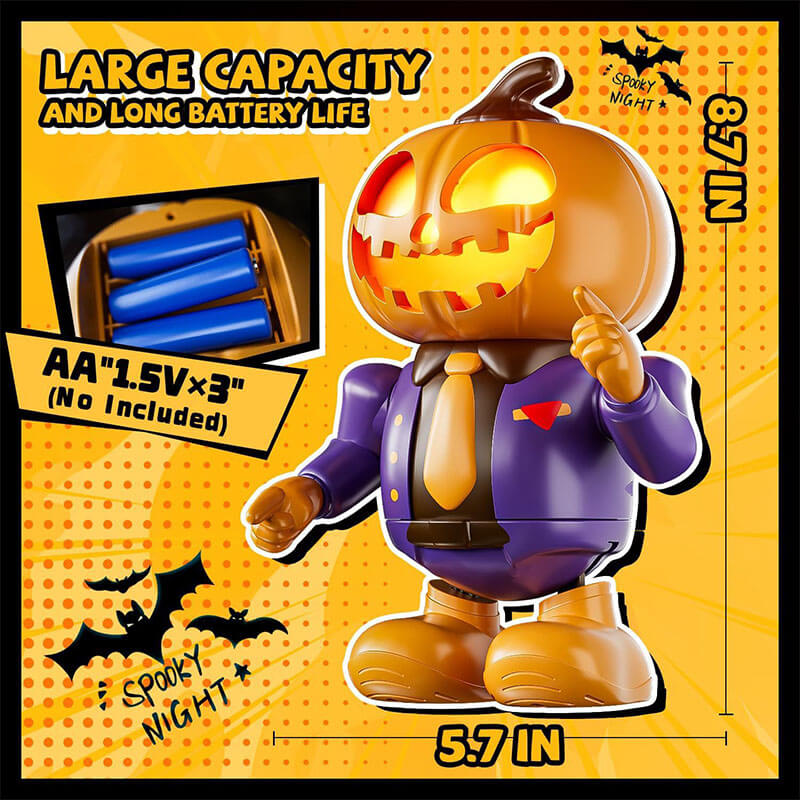 Funny Dancing Robot Kids Skeleton Pumpkin Prank Robot Halloween Gift Toys