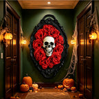Halloween Decoration 3D Retro Horror Frame Gothic Skull Spider Gorgeous Frame Halloween Hanging Wall Decor