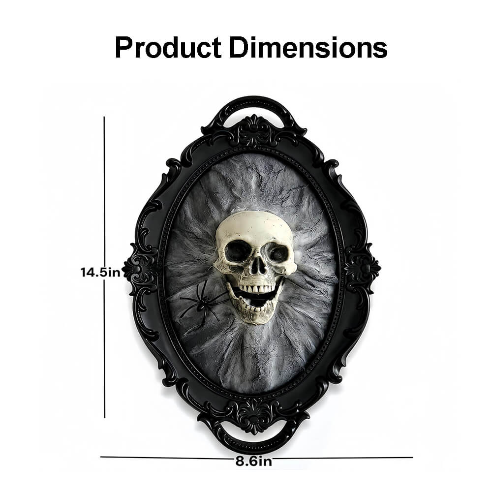 Halloween Decoration 3D Retro Horror Frame Gothic Skull Spider Gorgeous Frame Halloween Hanging Wall Decor