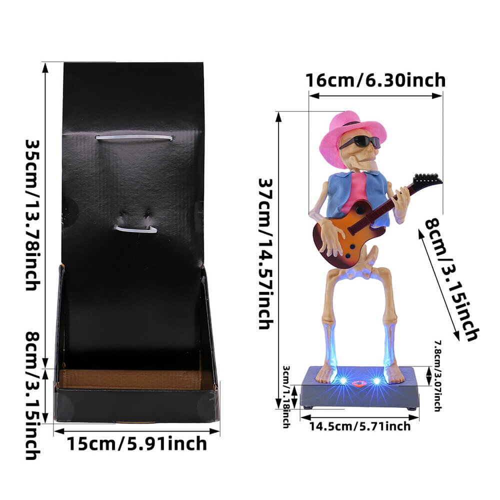 Halloween Decoration Electric Dancing Skeleton Band with Music and Color Changing Lights