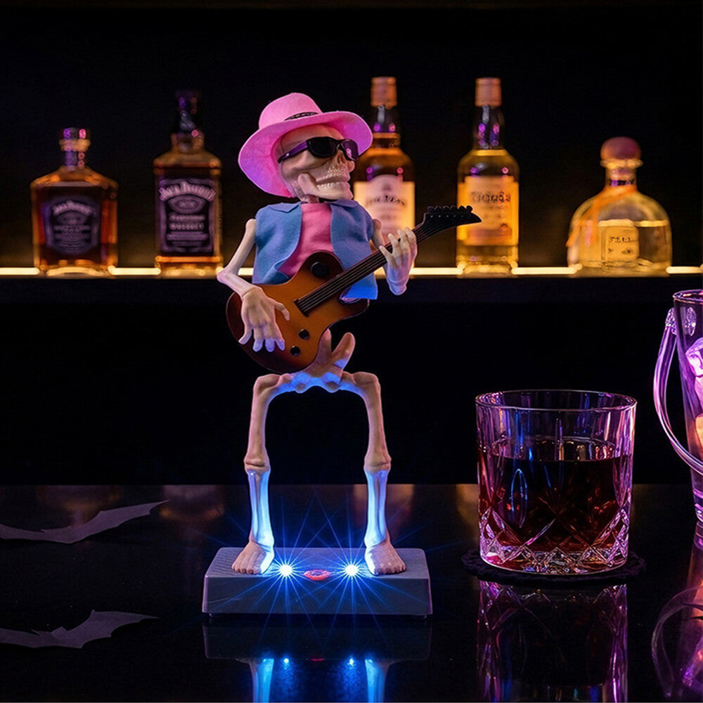 Halloween Decoration Electric Dancing Skeleton Band with Music and Color Changing Lights