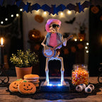 Halloween Decoration Electric Dancing Skeleton Band with Music and Color Changing Lights