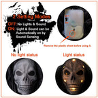 10.8ft Halloween Decoration Ghost Face Hanging Curtain with Sound and Light for Yard Porch Haunted House
