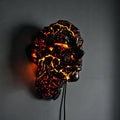 Halloween Decoration Light Crack Resin Human Face Art Lamp Gothic USB Wall Sconce for Dark Aesthetic and Interior