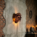 Halloween Decoration Light Crack Resin Human Face Art Lamp Gothic USB Wall Sconce for Dark Aesthetic and Interior