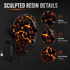 Halloween Decoration Light Crack Resin Human Face Art Lamp Gothic USB Wall Sconce for Dark Aesthetic and Interior