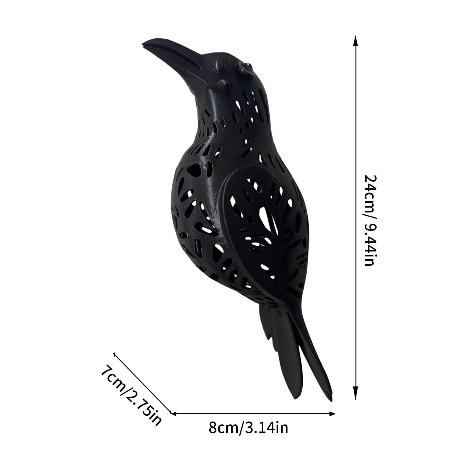 2pcs Halloween Decoration Vintage Hollow Crow Hanging Lantern with Warm LED Light For Indoor and Outdoor