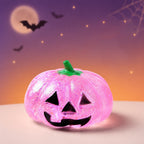 2.95'' Halloween Dumpling Squishies Glitter Transparent Pumpkin Squishy Stress Relief Toy for Anxiety & Mood Regulation
