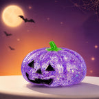 2.95'' Halloween Dumpling Squishies Glitter Transparent Pumpkin Squishy Stress Relief Toy for Anxiety & Mood Regulation