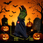 Halloween Electric Bouncing Walking Zombie Hand Animatronic Spooky Party Decor Prop Toy